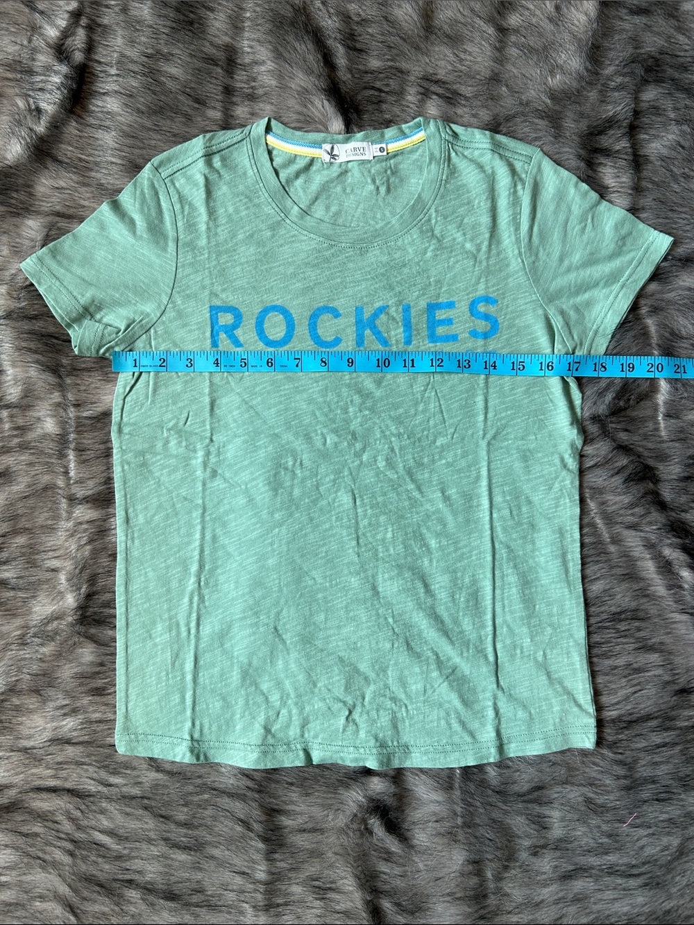 NEW Carve Designs Cassidy Graphic Tee Light Cilantro Rockies Organic Cotton S - Picture 3 of 9